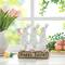 Glitzhome&#xAE; 9.25&#x22; Easter Triple Bunny Table D&#xE9;cor